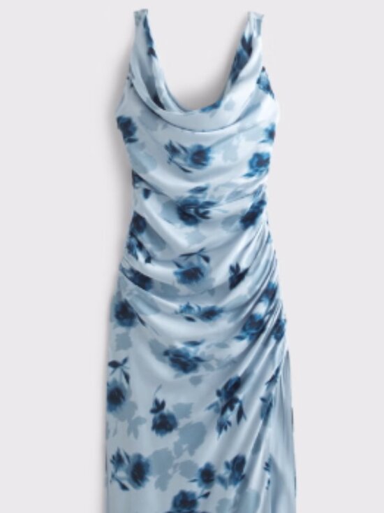 Abercrombie & Fitch Dresses & Skirts - Worn Once- Abercrombie Cowl Neck Draped Maxi Dress in Blue Floral
